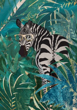 Zebra in the jungle 2