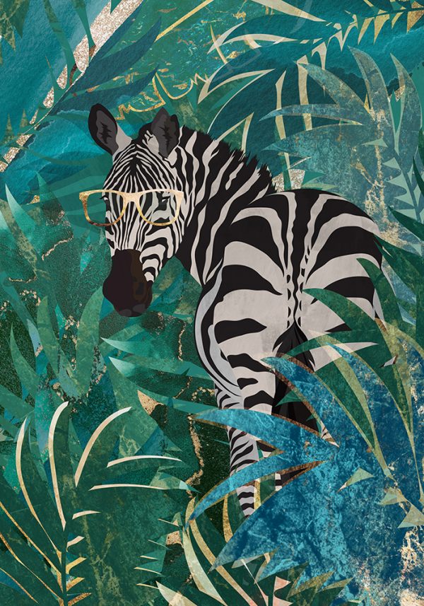 Zebra in the jungle 2
