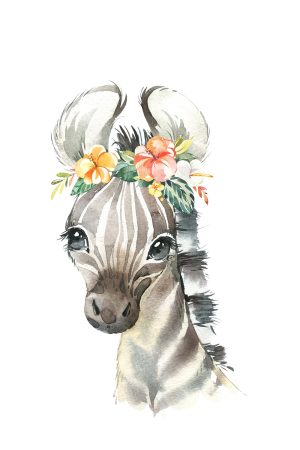 Wild Animal Flowers Zebra