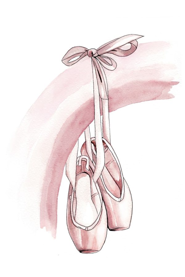 Watercolour Ballerina Shoes