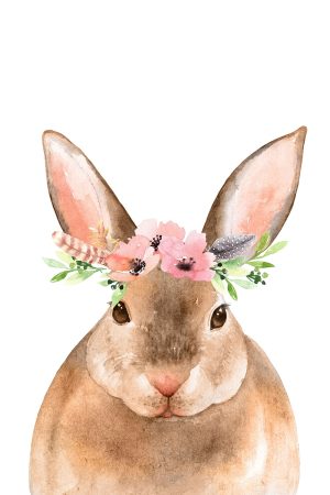 Woodland Animal Watercolours Rabbit