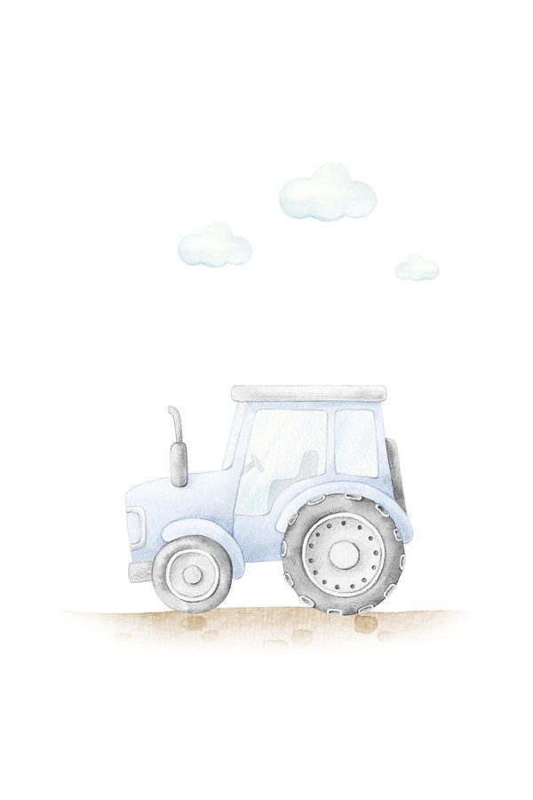 Water Colour Construction Vehicle
