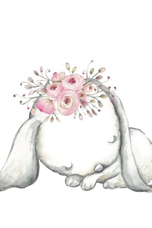 Boho Flower Bunny