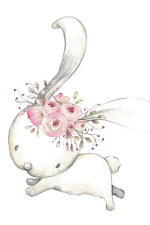 Boho Flower Bunny