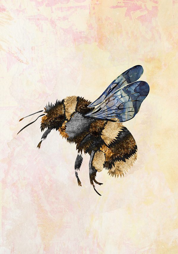 Grunge Watercolour Bee