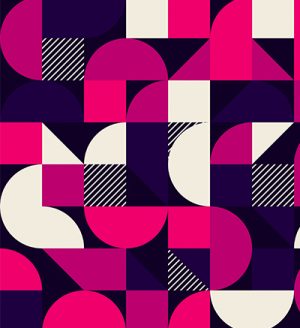 Bright pink gemotric
