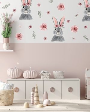 Boho Rabbit with florals