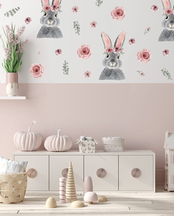 Boho Rabbit with florals