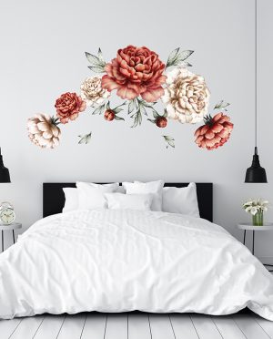 White and Red Peonies
