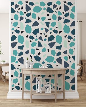 Shades of Blue Terrazzo