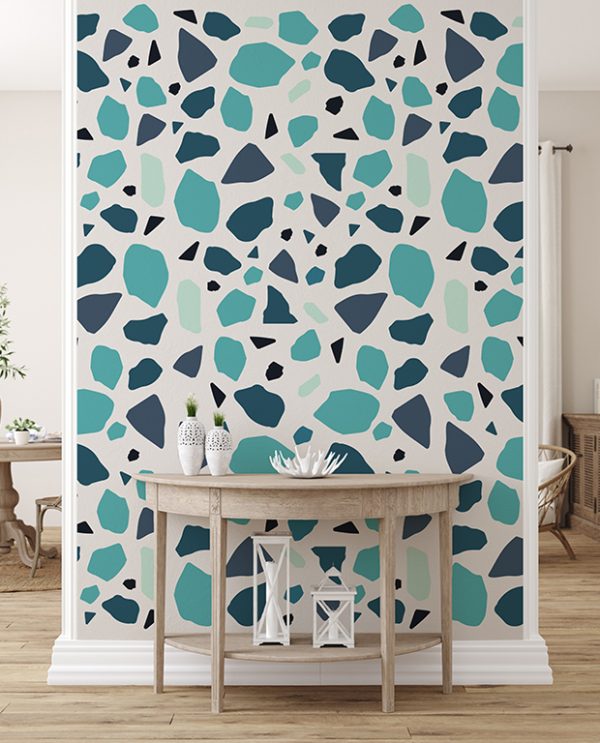 Shades of Blue Terrazzo