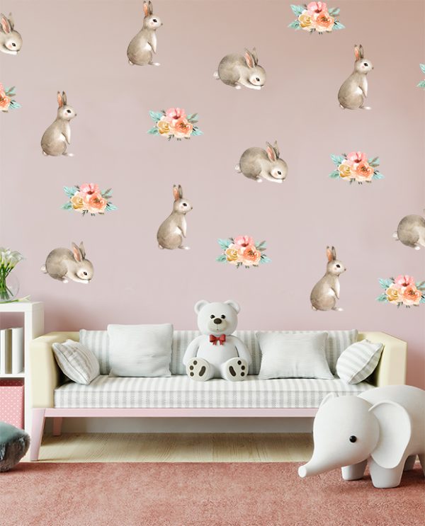 Bunnies and Flowers